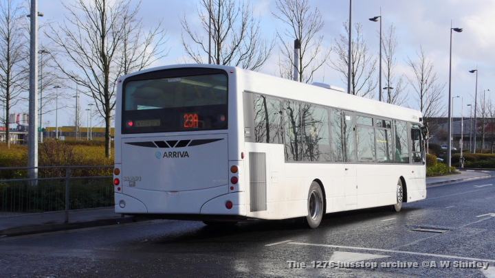 aswwx08dfn02280308.JPG - The Rear Of MAN Demonstrator WX08 DFN, With Arriva On The 23a