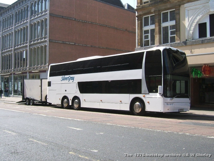 sgcuk56sgc01040507.JPG - UK56 SGC, A Bova Double Deck Band Bus Of Silver Grey Coaches, Yes The Trailer Is Connected To The Coach