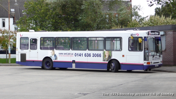 fig6481201040909.JPG - First Glasgow Driver Trainer 64812 At Rest In Clydebank Bus Station