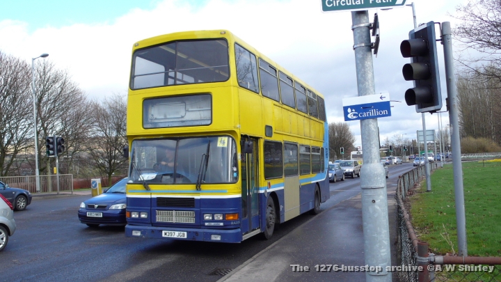 mccm397jgb01270309.JPG - Olympian M397 JGB, Another Of The 3rd Batch With McColl's, In Use In Dublin Livery But Already Converted To Single Door. It Still Carries The Fleetnumber RA206