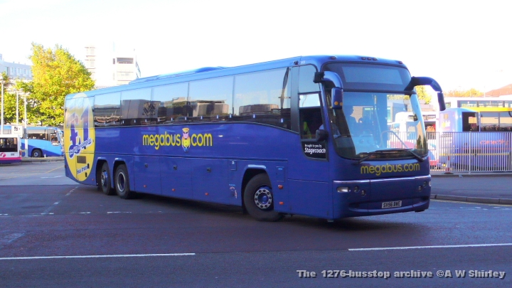scb5401101161009.JPG - Stagecoach 54011, Minus Strapline, Departing BBS On A Megabus Working