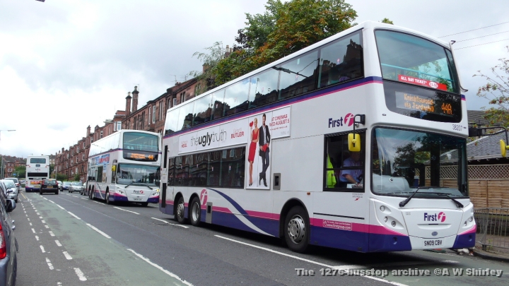 fig3820701100809.JPG - First Glasgow Enviro 500s 38207 And 38202 Head For Knightswood, Another Example Is Citybound In the Background
