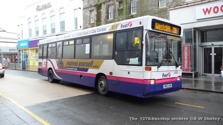 fig4090301070309.JPG - First Glasgow Dart 40903, Still Route Branded And At Dumbarton Depot, Seen Working The 206