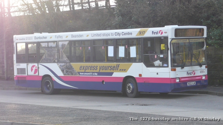 fig4095101231208.JPG - First Glasgow X17 Dart 40951 On Layover At Clydebank Bus Station