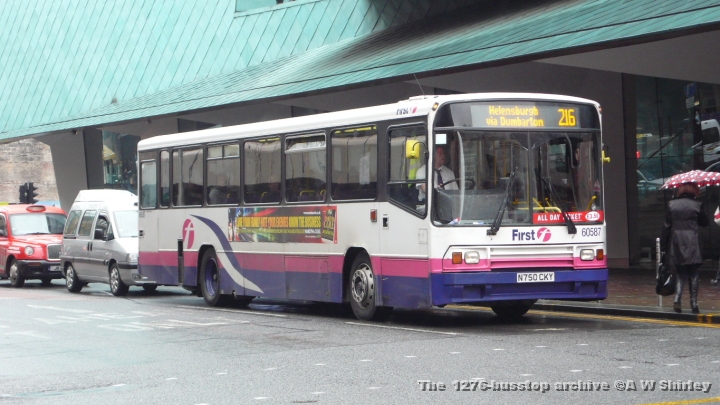 fig6058701021009.JPG - First Glasgow 60587, One Of The Two Former Yorkshire B10Ms Allocated To Dumbarton Heading For Helensburgh On The 216